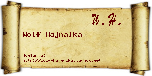 Wolf Hajnalka névjegykártya